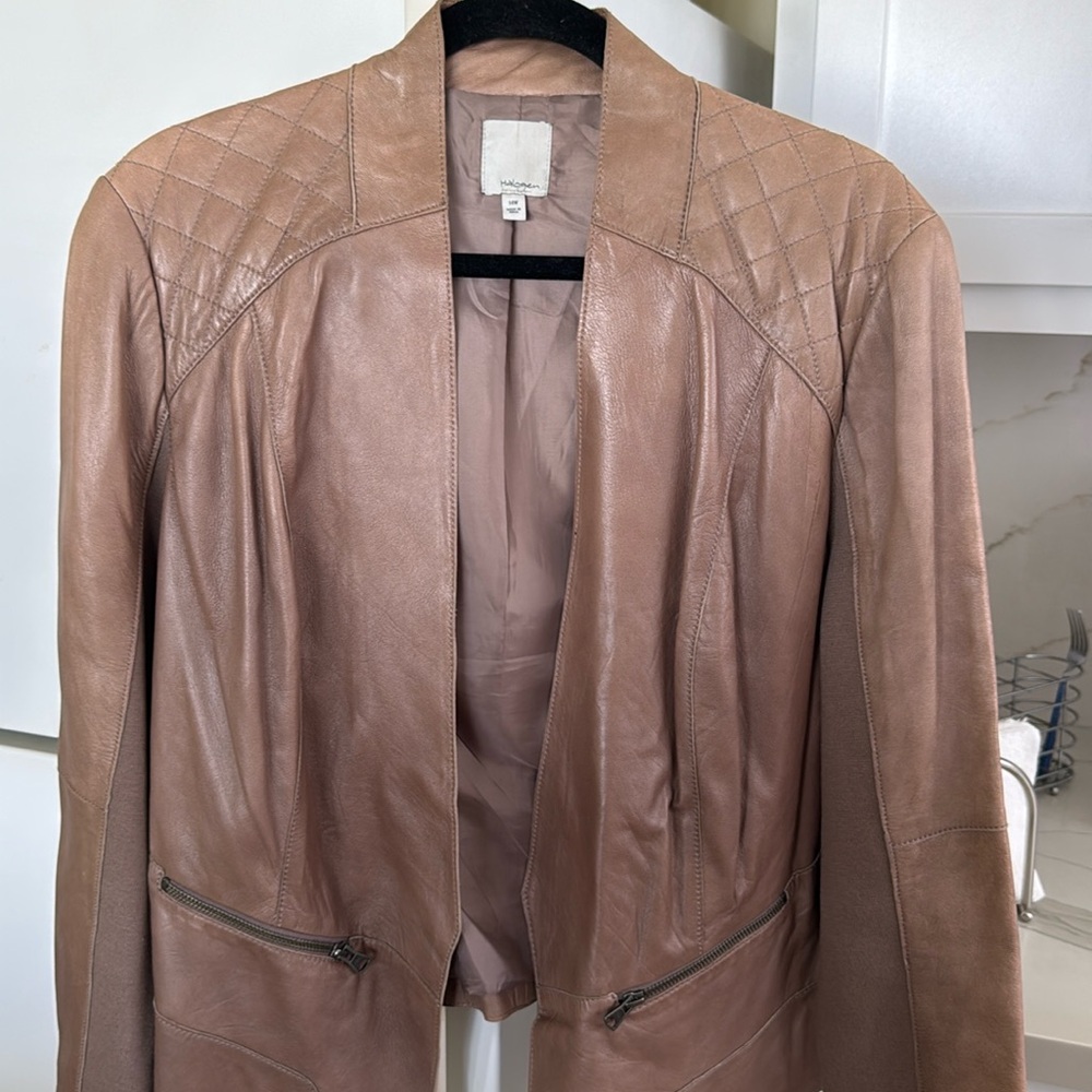 Lightweight faux leather jacket